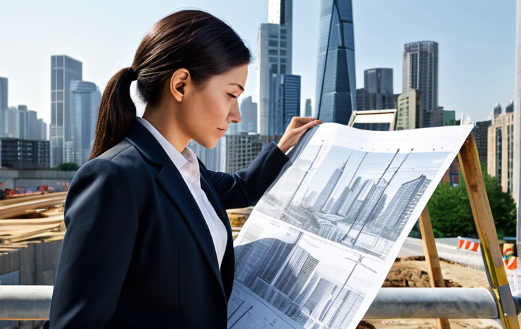**

"A professional female architect, fully clothed in modest business attire, reviewing blueprints on a construction site. Background: modern city skyline during the day.  Safe for work, appropriate content, perfect anatomy, natural proportions, professional photography, family-friendly."

**